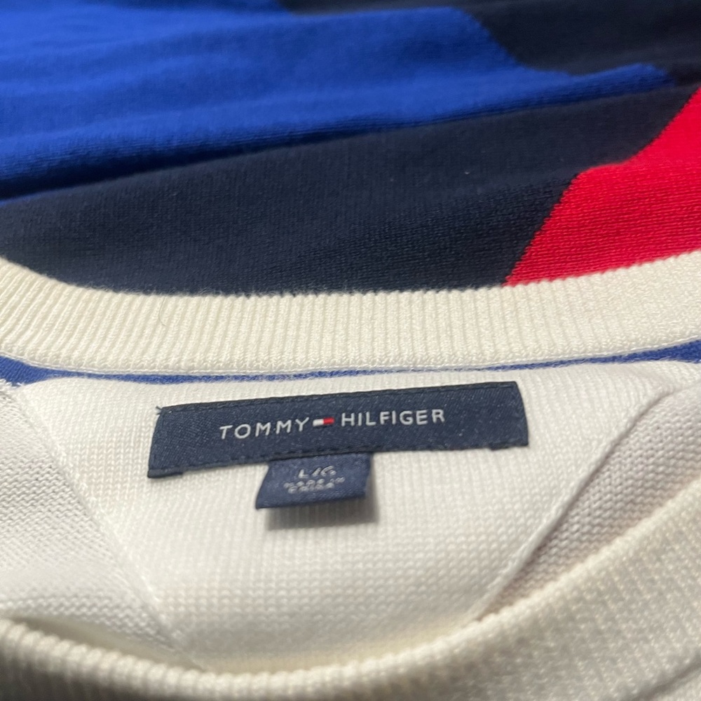 Tommy Hilfiger Multi Colored Light Weight Sweater Large